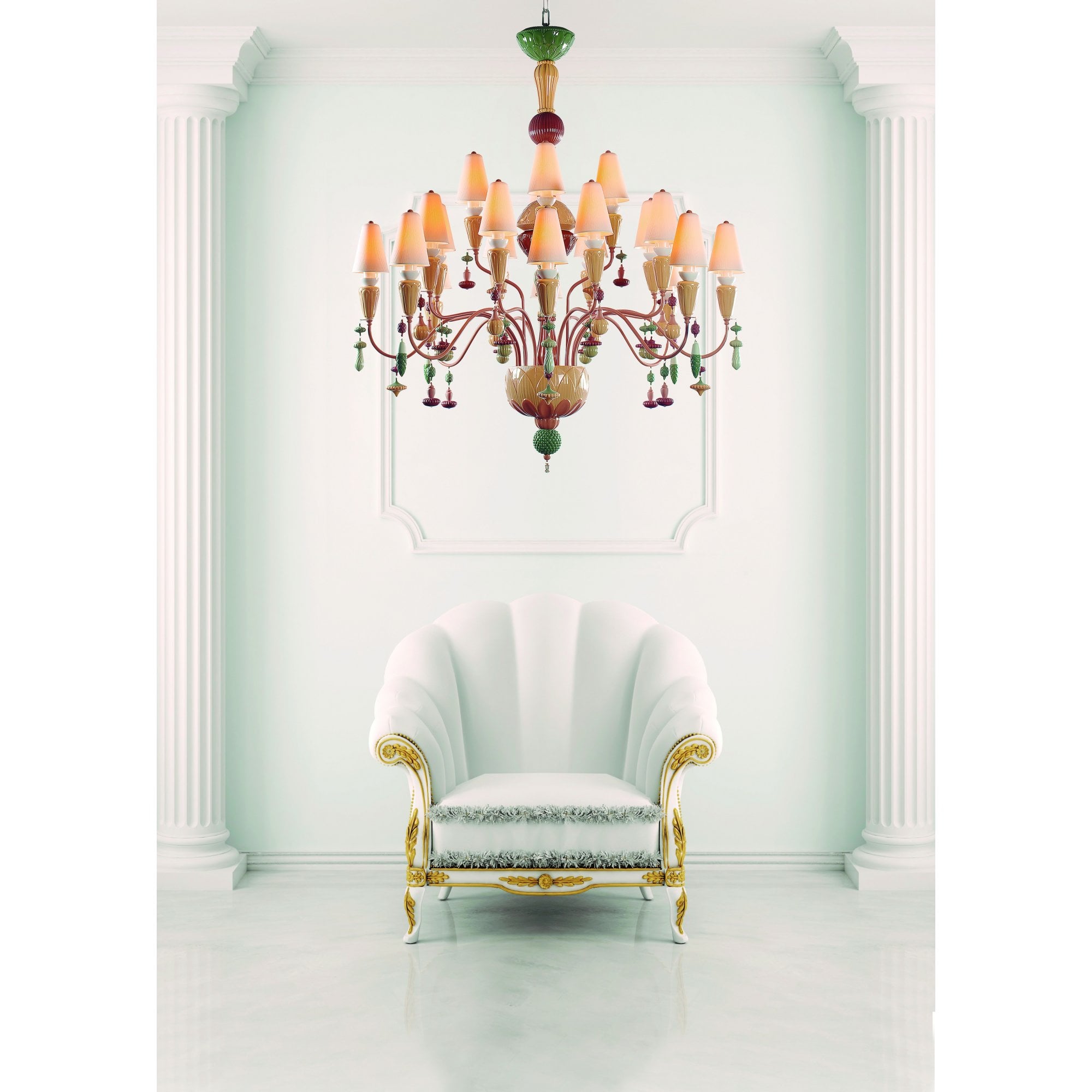 Lladro Ivy & Seed Medium 20 Light Chandelier - Spices