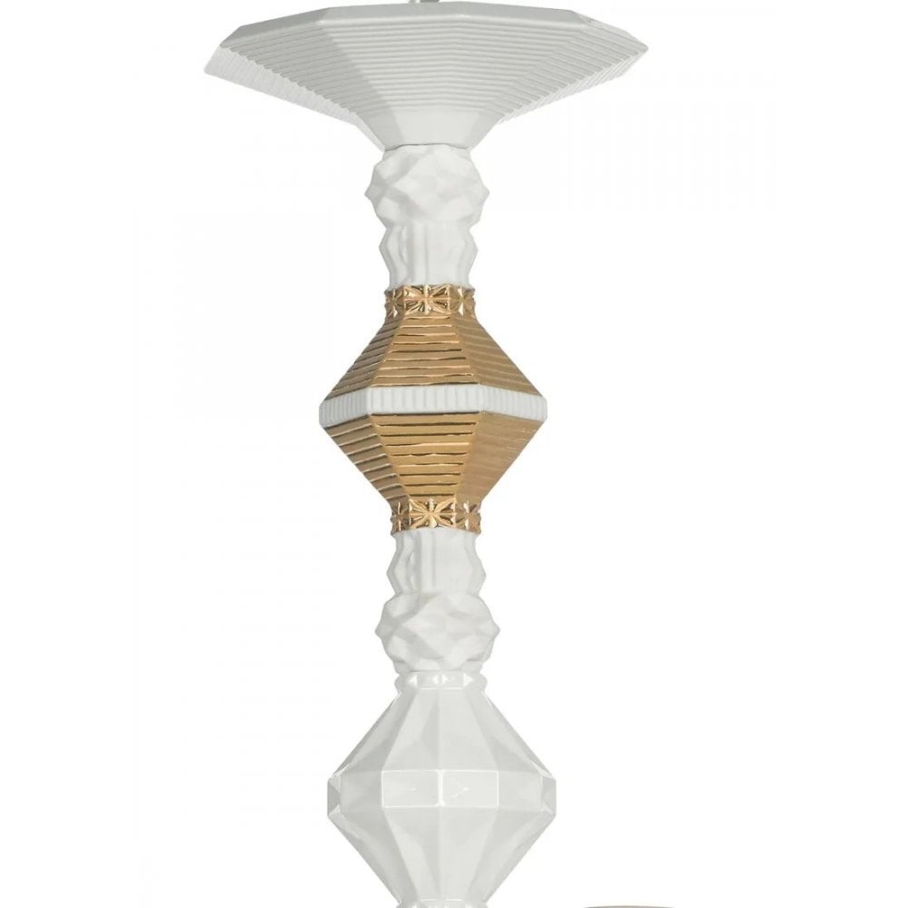 Lladro Belle De Nuit 12 Light Chandelier - Golden Luster