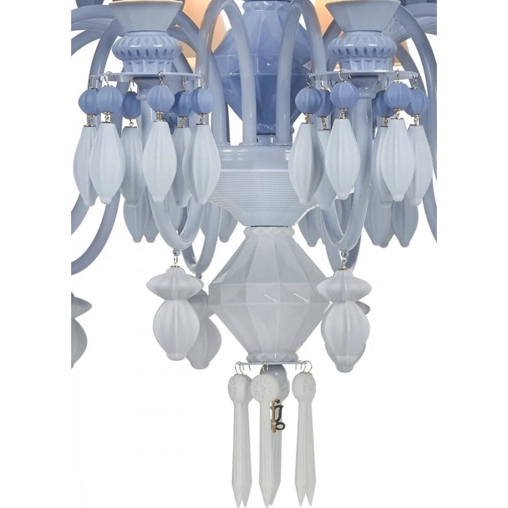 Lladro Belle De Nuit 24 Light Chandelier - Blue