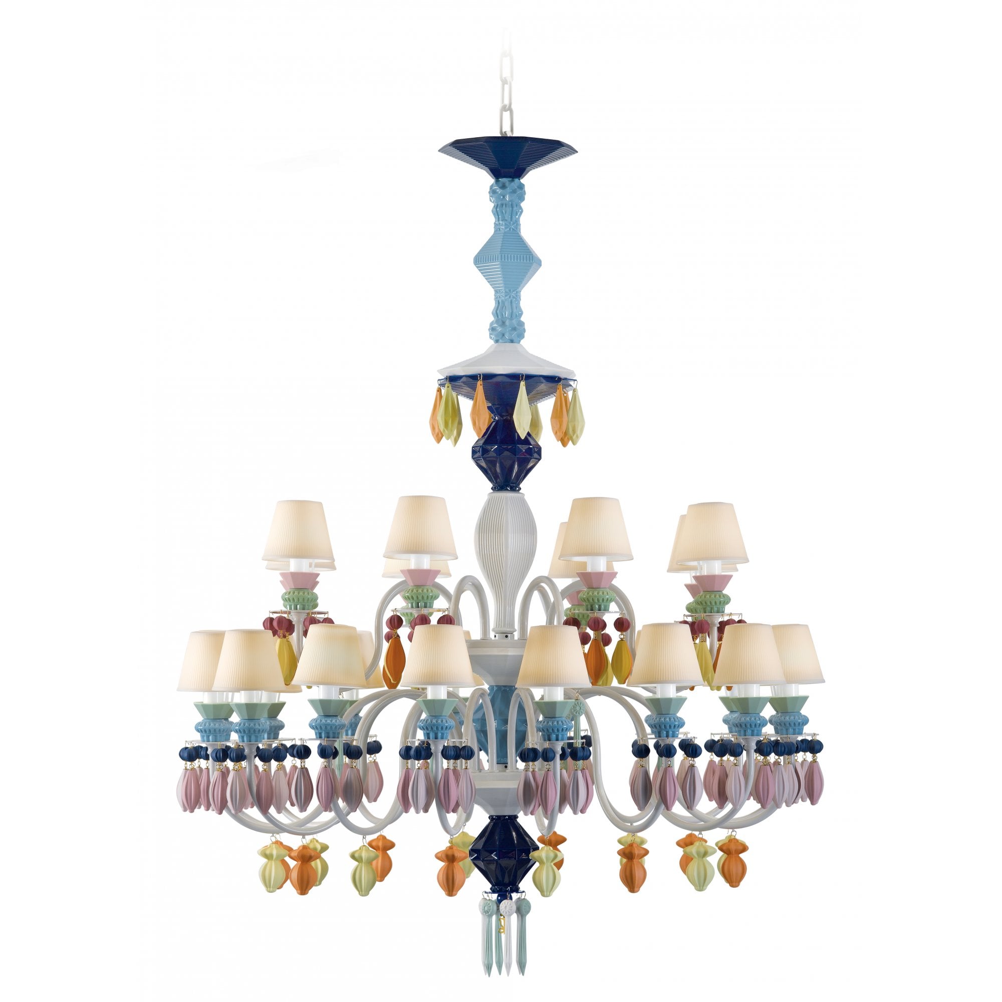 Lladro Belle De Nuit 24 Light Chandelier - Multicolour