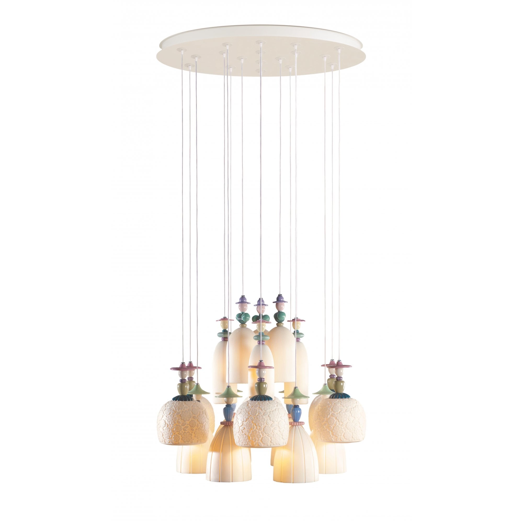 Lladro Mademoiselle 18 Light Chandelier - Dancing On The Sand