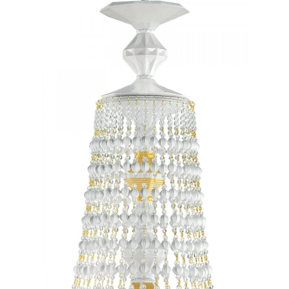 Lladro Winter Palace 12 Light Chandelier - Golden Luster