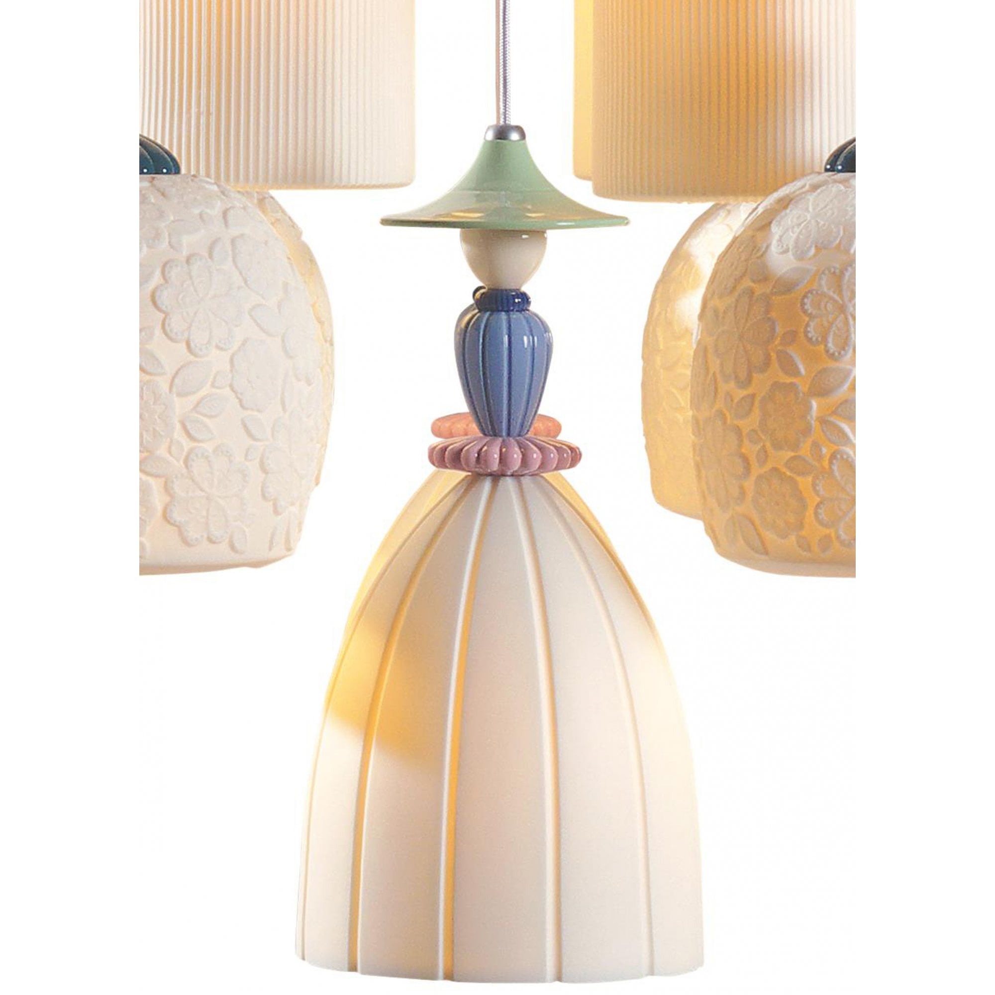 Lladro Mademoiselle 24 Light Chandelier - Strolling Through Blossoms