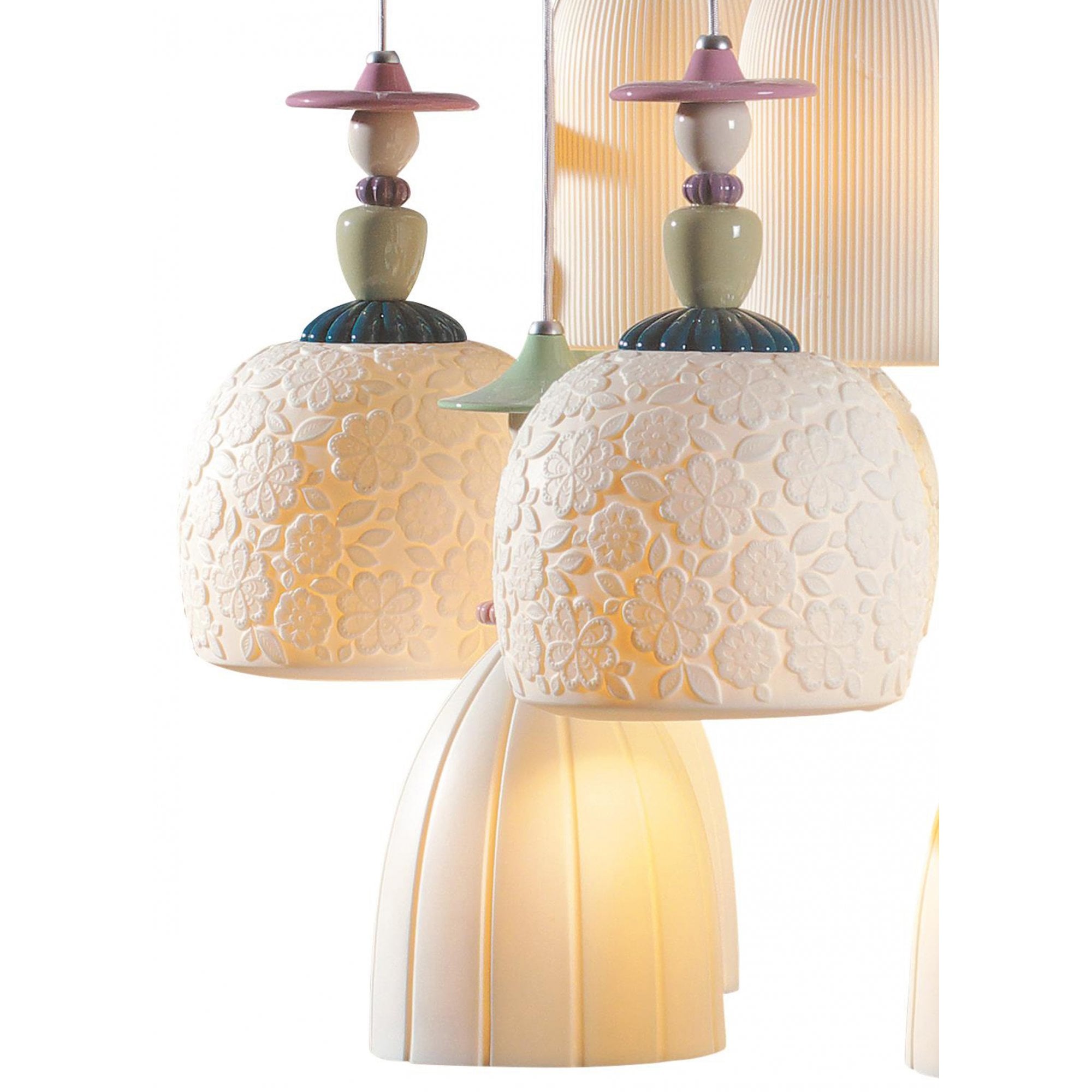 Lladro Mademoiselle 24 Light Chandelier - Strolling Through Blossoms