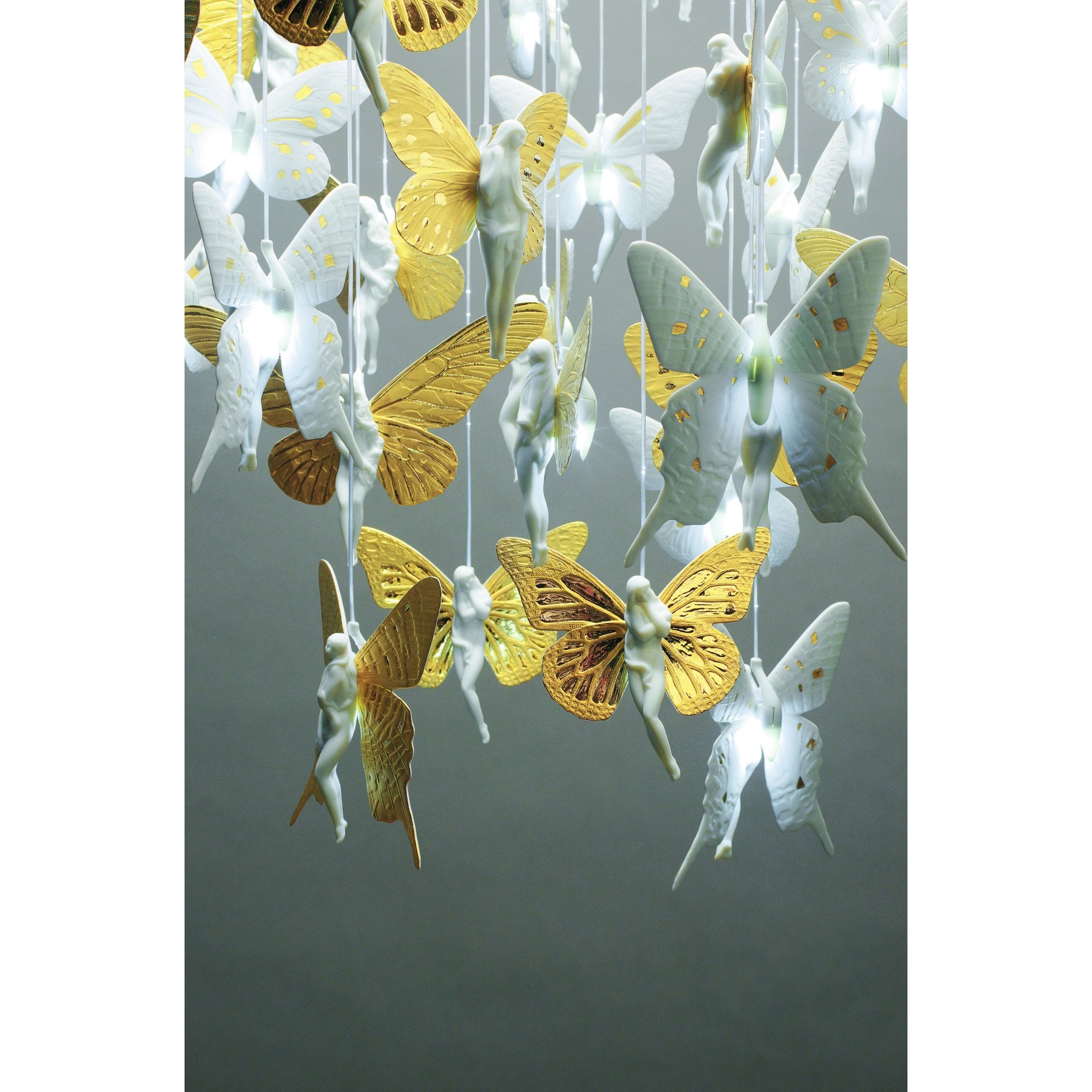 Lladro Niagara Chandelier 0.60m - Golden Luster