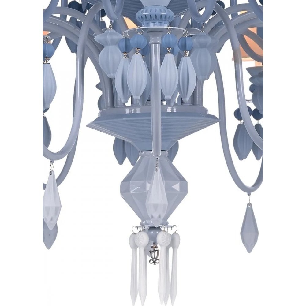 Lladro Belle De Nuit 40 Light Chandelier - Blue