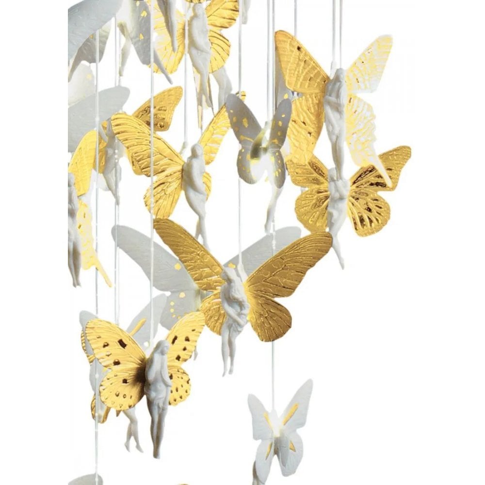 Lladro Niagara Chandelier 0.80m - Golden Luster