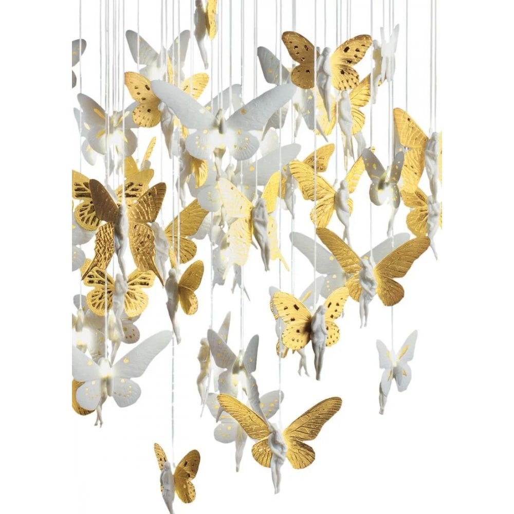 Lladro Niagara Chandelier 0.80m - Golden Luster