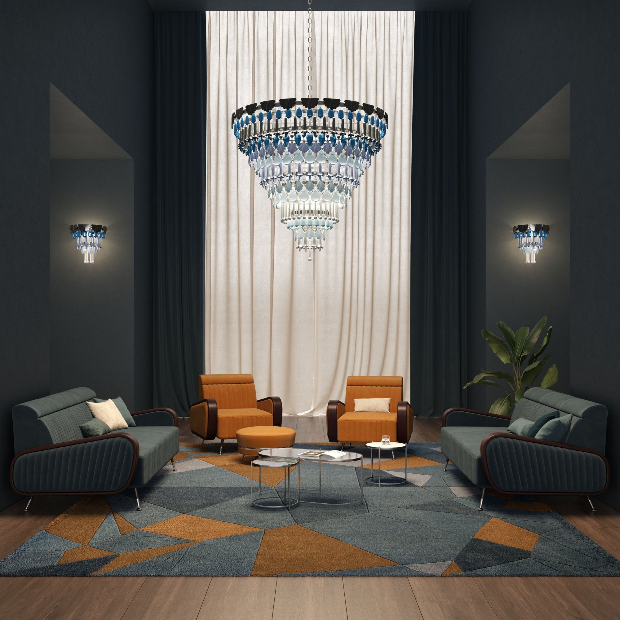 Lladro Seasons 140cm Chandelier - Winter