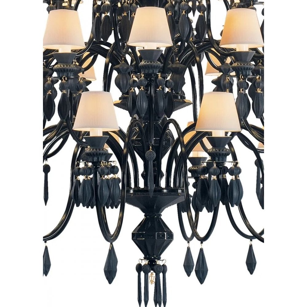 Lladro Belle De Nuit 56 Light Chandelier - Absolute Black