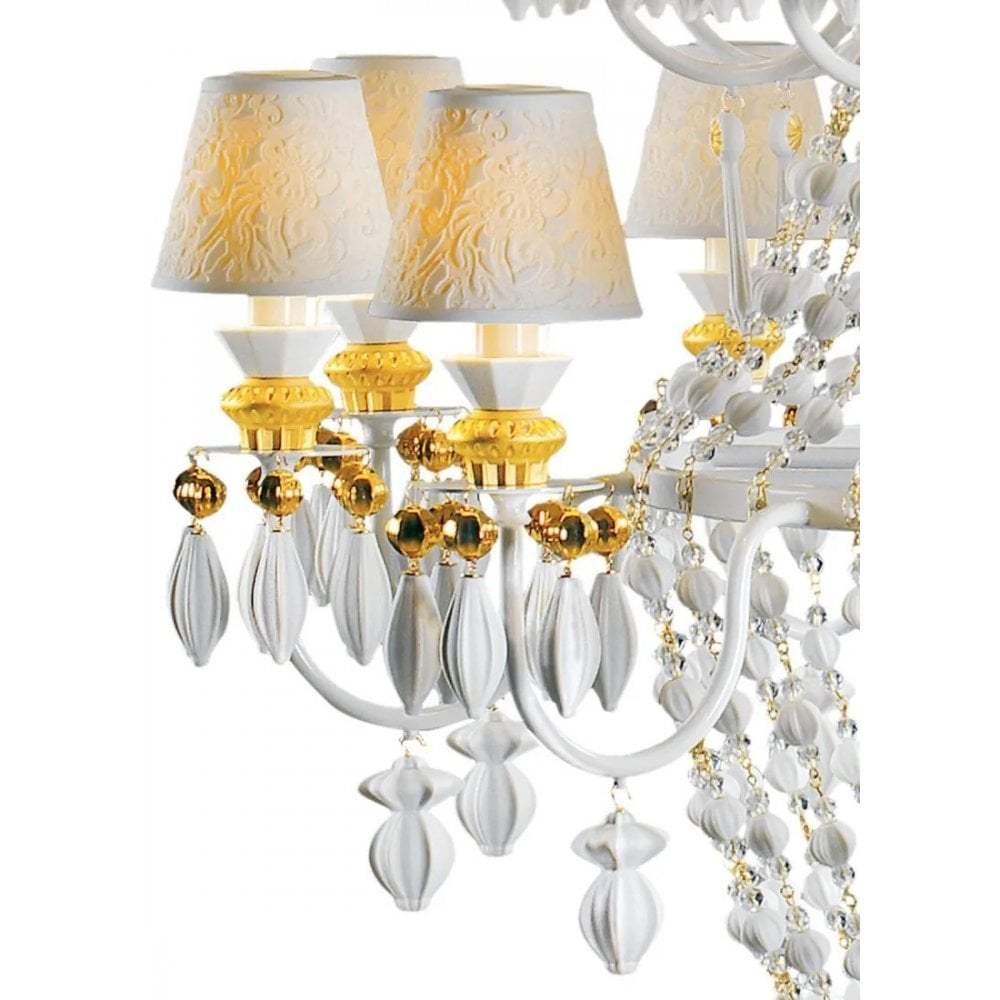 Lladro Winter Palace 30 Light Chandelier - Golden Luster