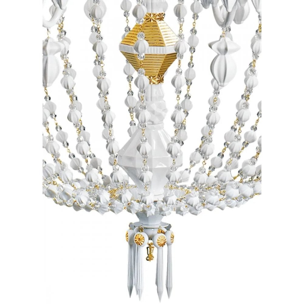 Lladro Winter Palace 30 Light Chandelier - Golden Luster