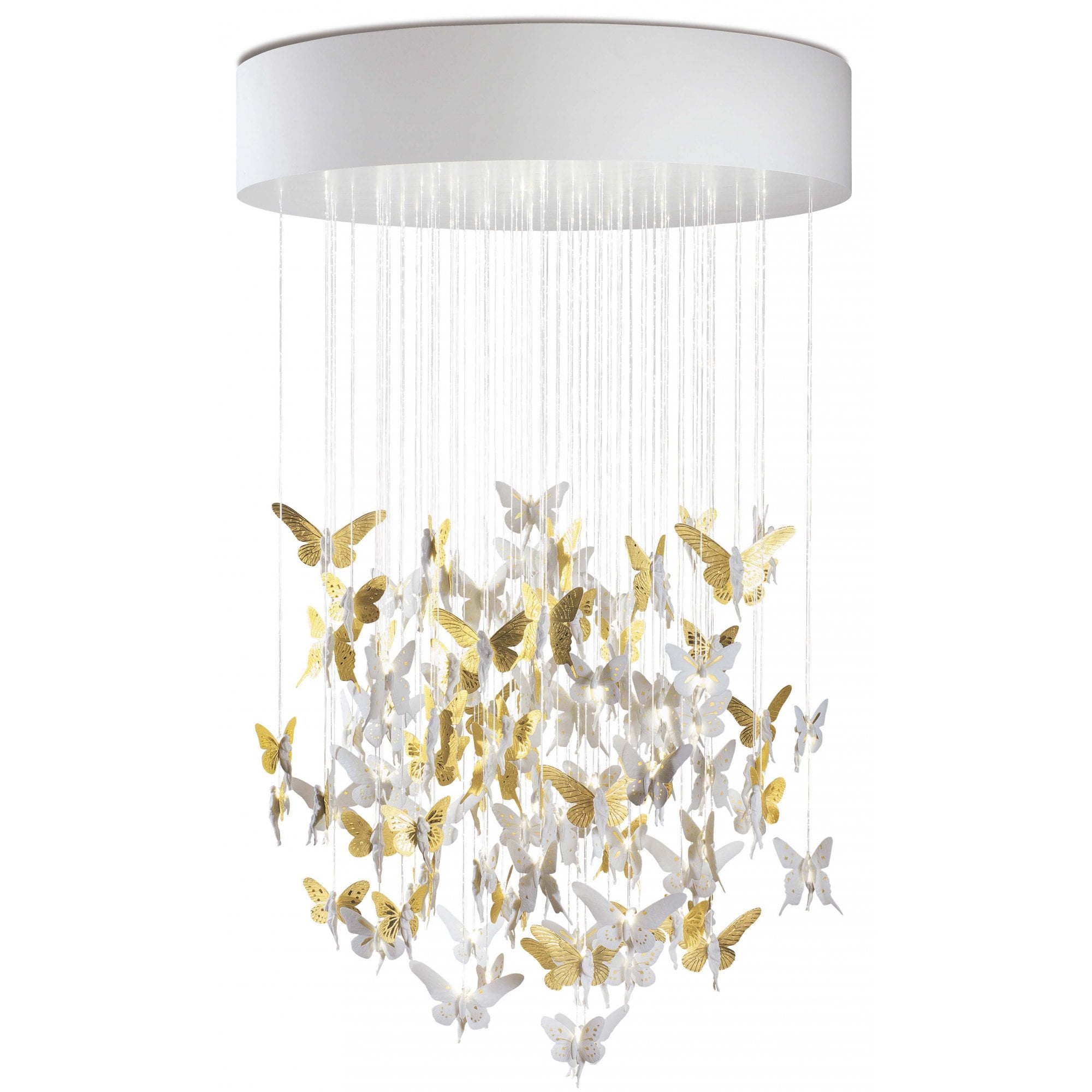 Lladro Niagara Chandelier 1.10m - Golden Luster