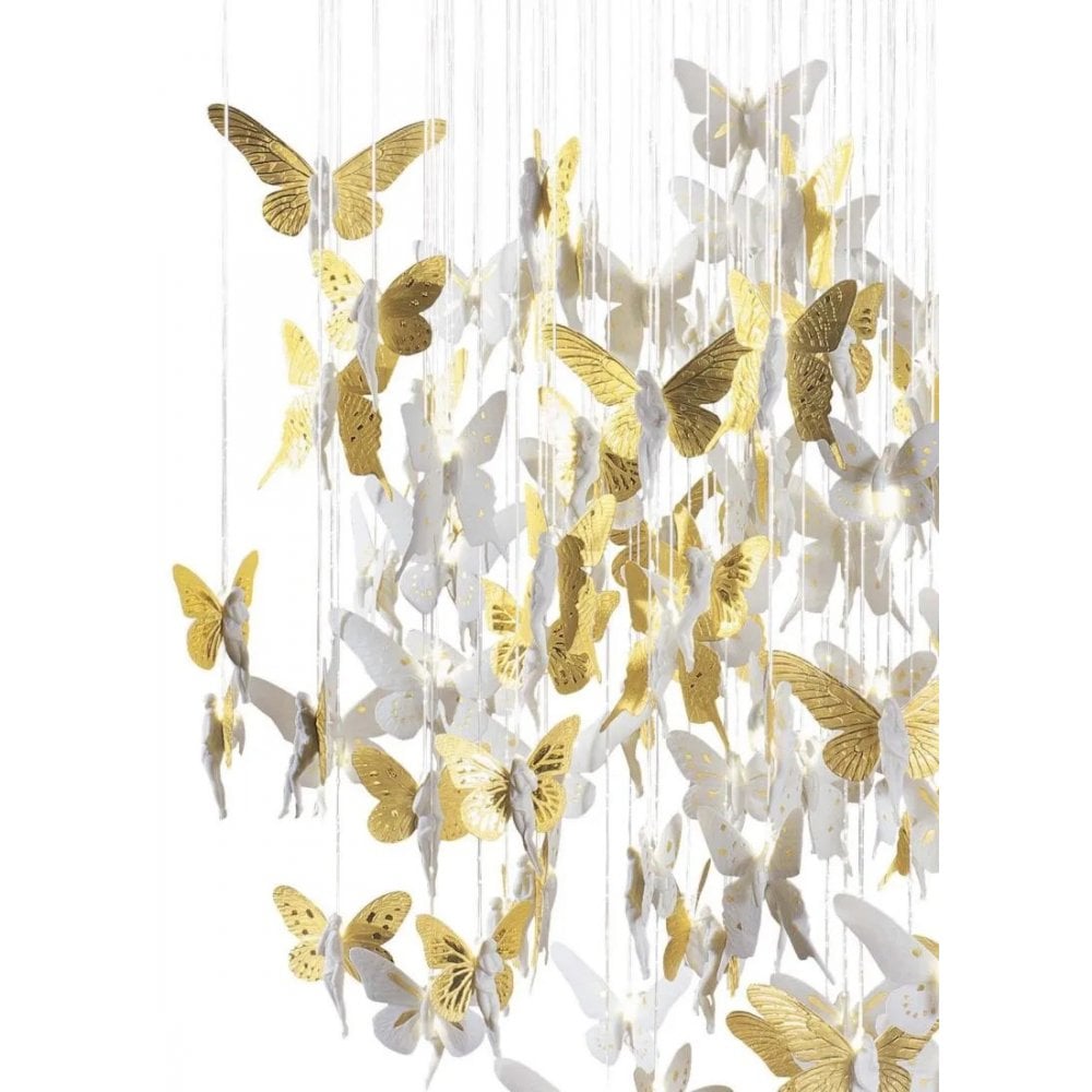 Lladro Niagara Chandelier 1.10m - Golden Luster