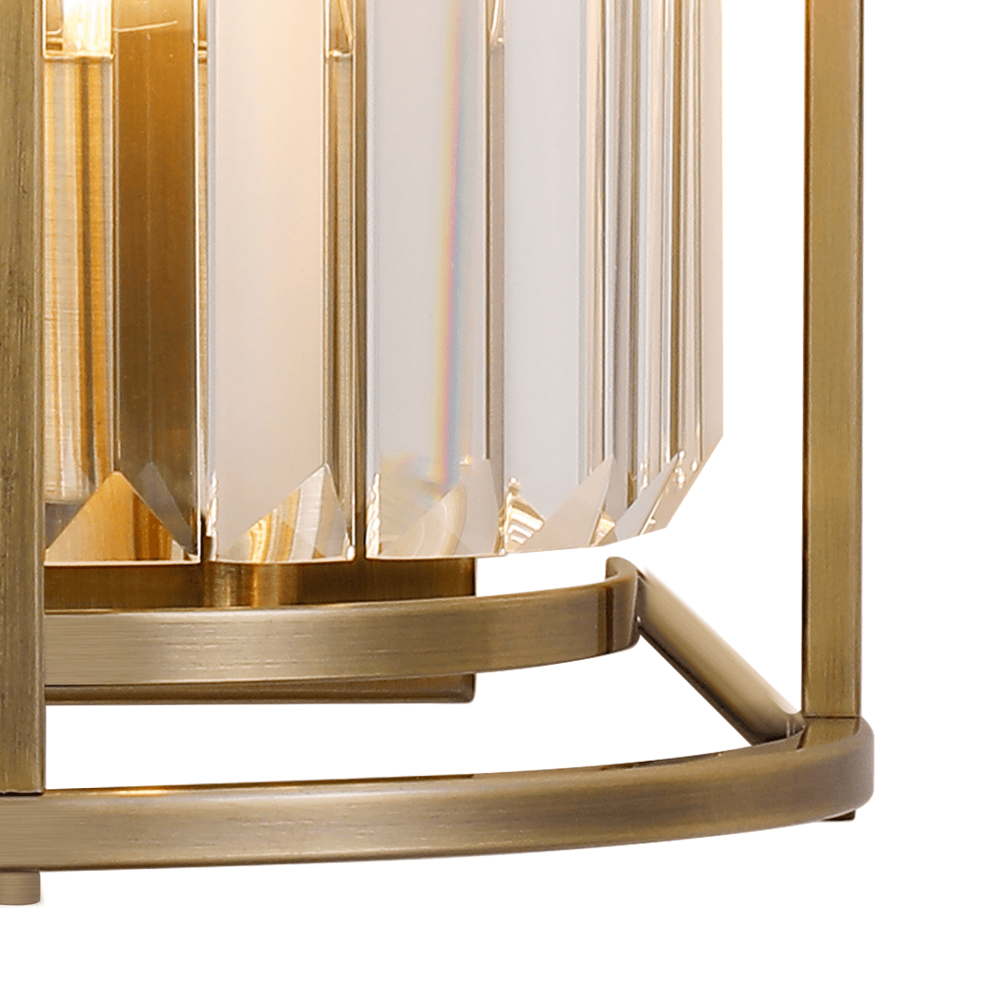 Fabula Oakhurst 2 Light Wall Lamp - Antique Brass & Clear Glass