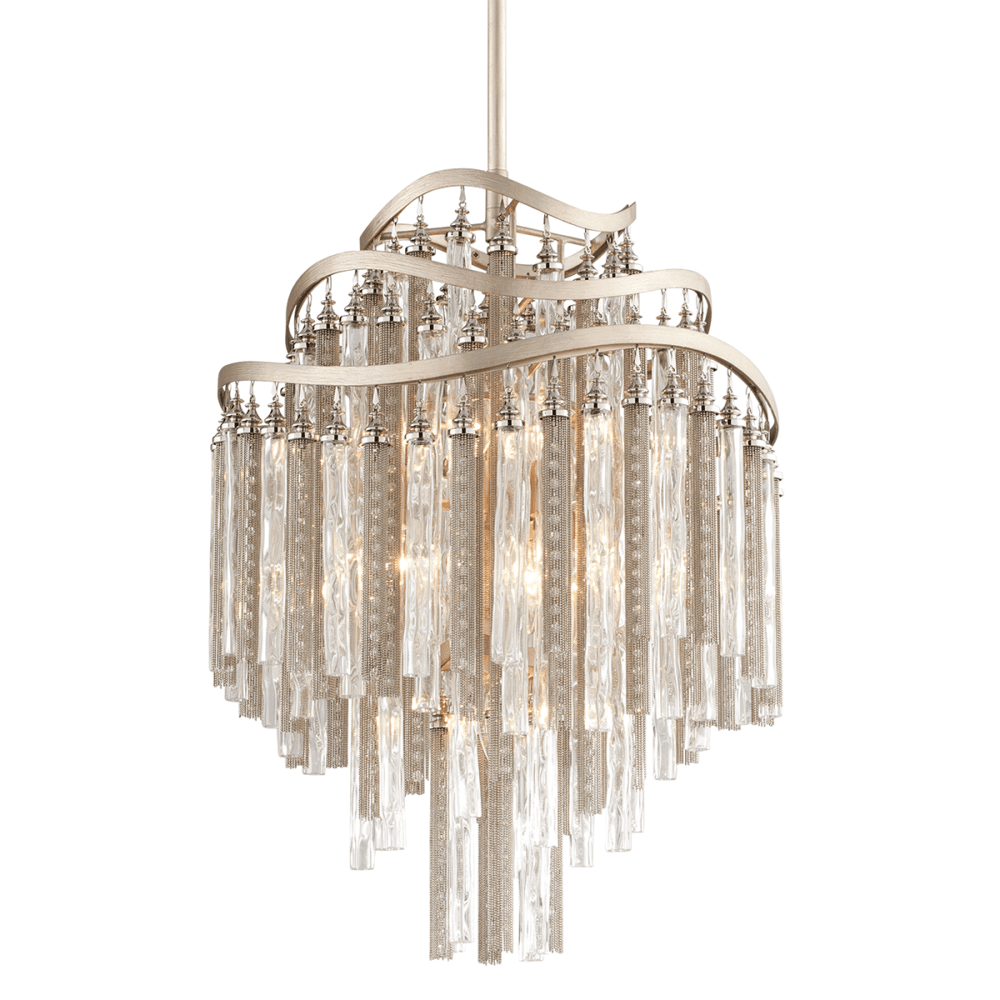 Corbett Chimera 7 Light Pendant - Tranquility Silver Leaf