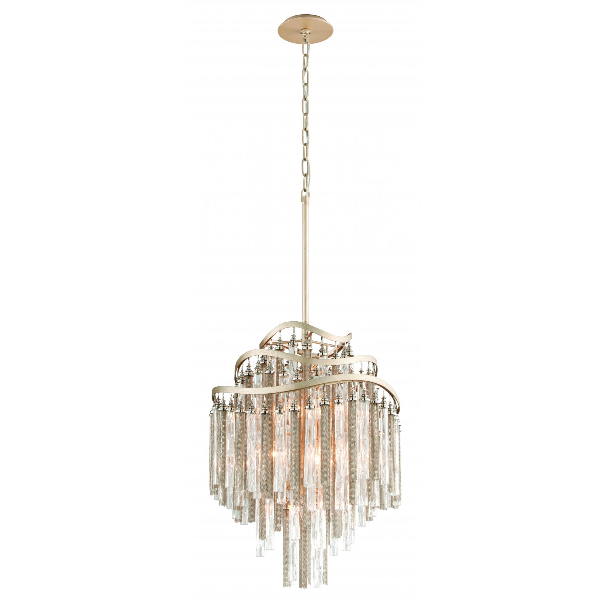 Corbett Chimera 7 Light Pendant - Tranquility Silver Leaf