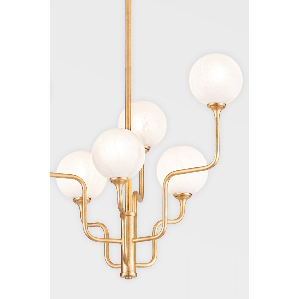 Corbett Onyx 6 Light Chandelier - Vintage Gold Leaf