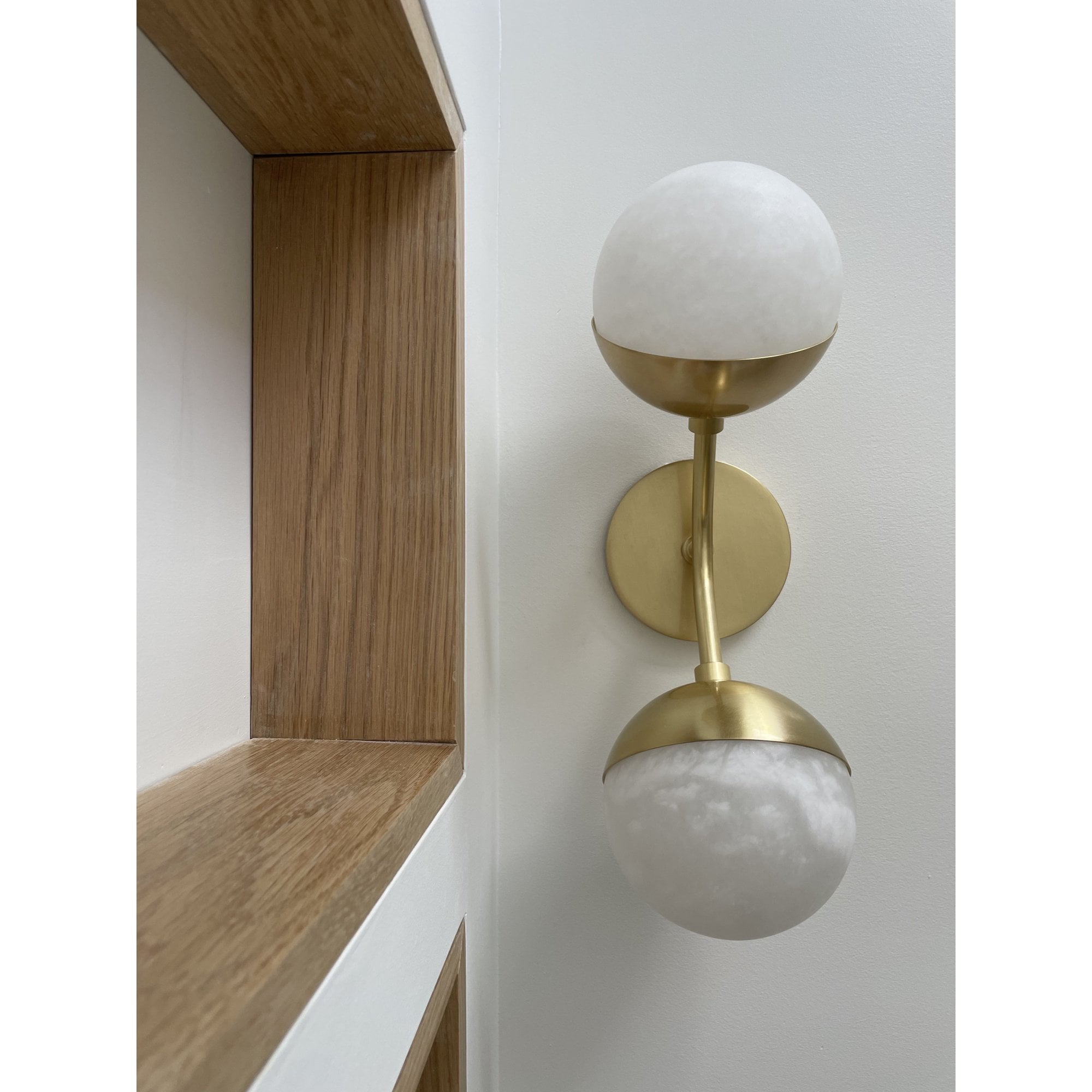 Hudson Valley Saratoga 2 Light Wall Sconce Light - Aged Brass