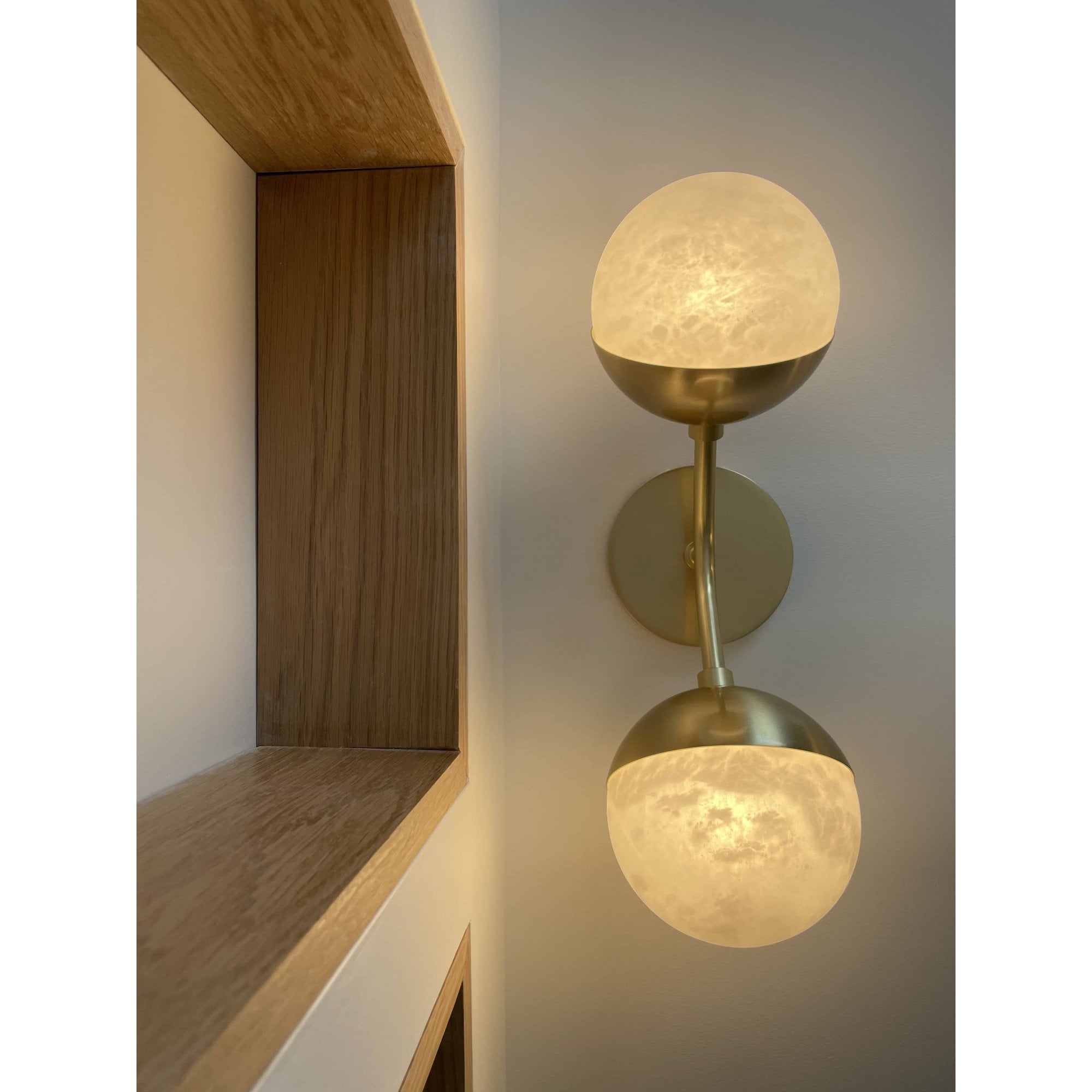 Hudson Valley Saratoga 2 Light Wall Sconce Light - Aged Brass