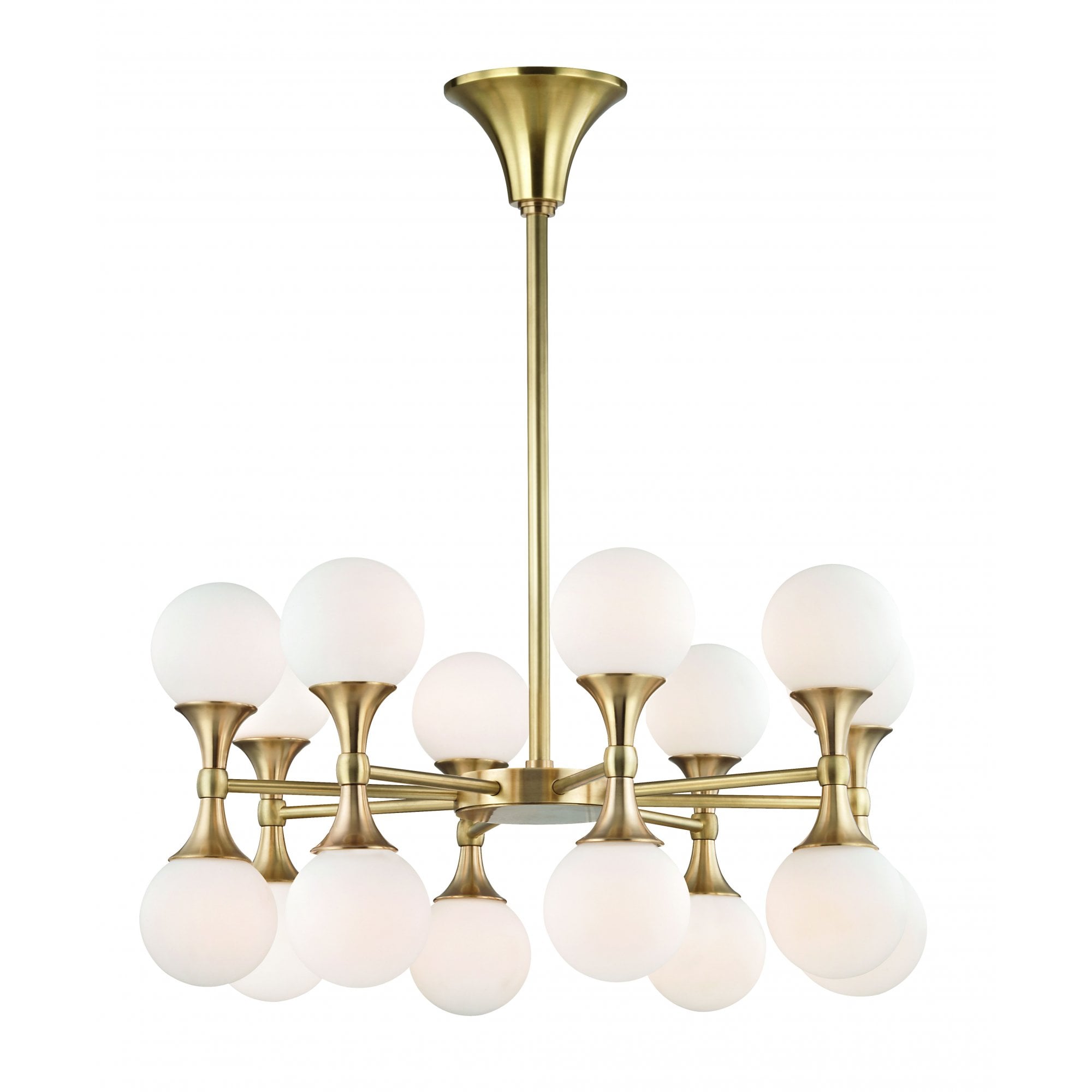 Hudson Valley Astoria 16 Light Chandelier - Aged Brass