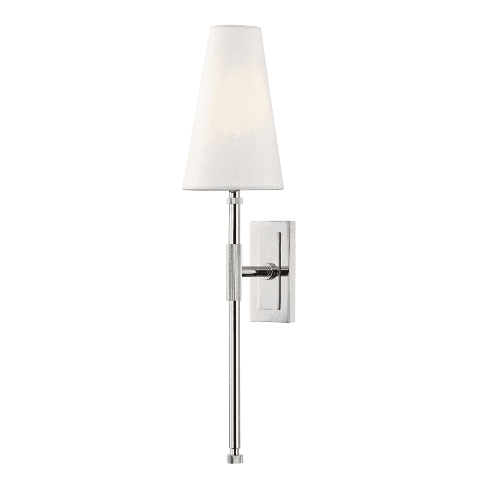 Hudson Valley Bowery 1 Light "A" Wall Sconce Light - Polished Nickel