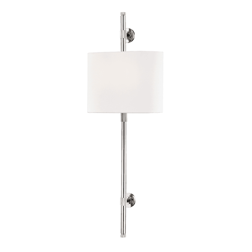 Hudson Valley Bowery 2 Light Wall Sconce Light - Polished Nickel