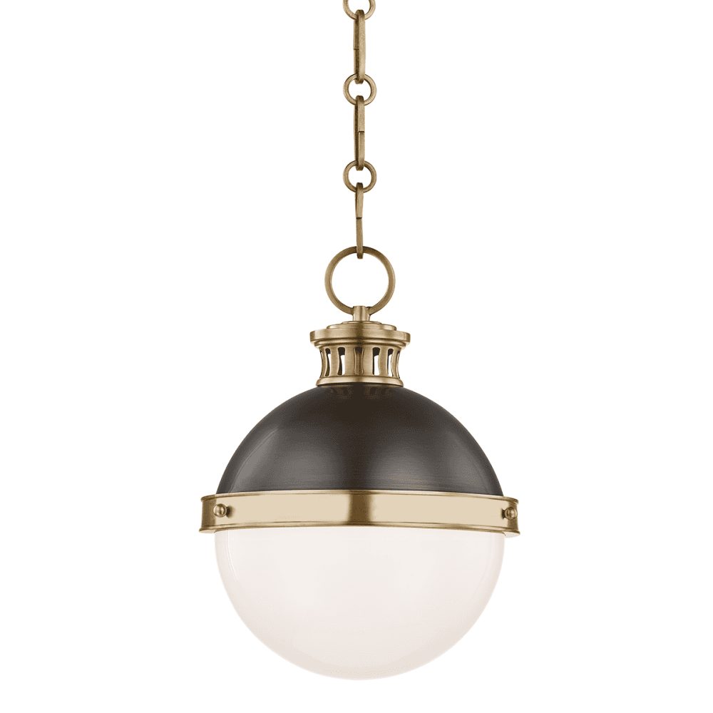 Hudson Valley Latham 1 Light Small Pendant - Aged Distressed Bronze