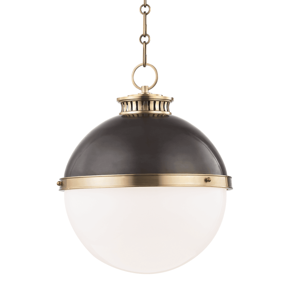 Hudson Valley Latham 1 Light Large Pendant - Aged Distressed Bronze