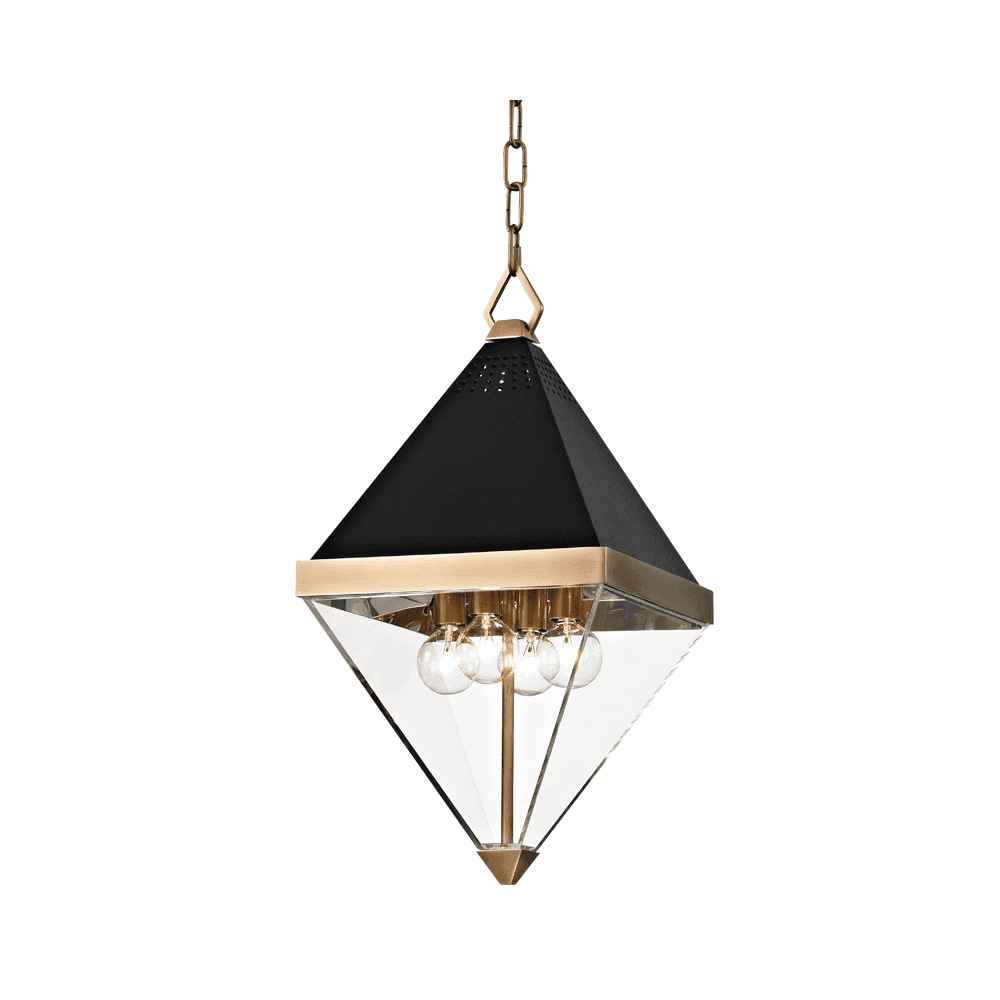 Hudson Valley Coltrane 4 Light Pendant - Aged Brass