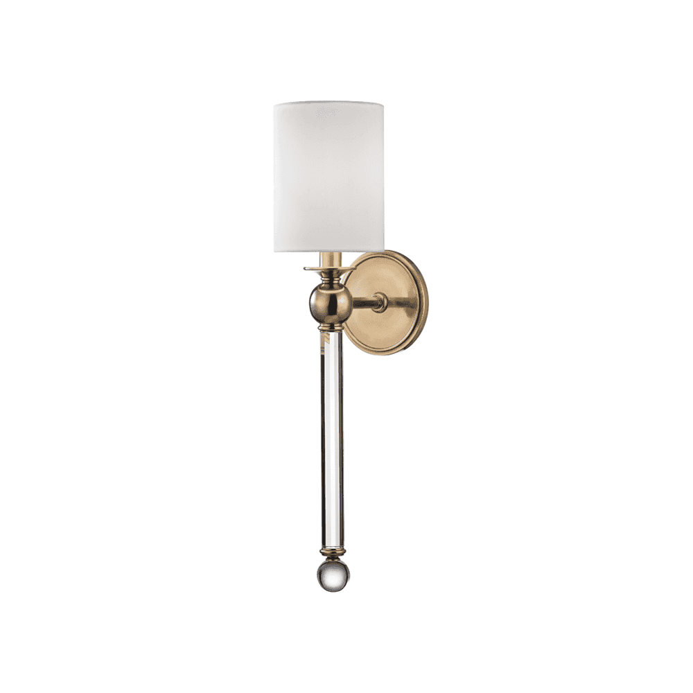 Hudson Valley Gordon 1 Light Wall Sconce Light - Aged Brass