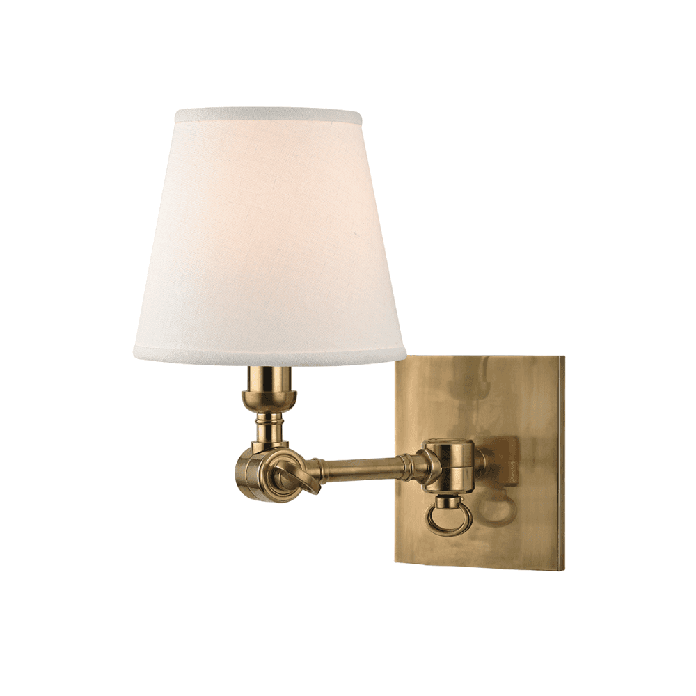 Hudson Valley Hillsdale 1 Light Wall Sconce Light - Aged Brass