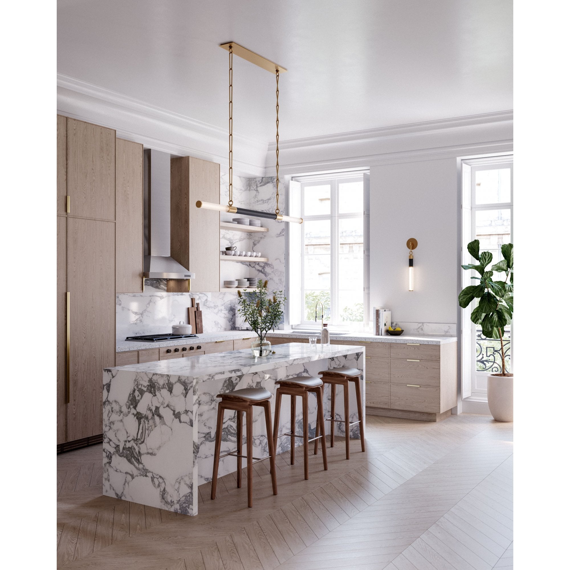 Hudson Valley Huntington LED Island Light - Aged Old Bronze