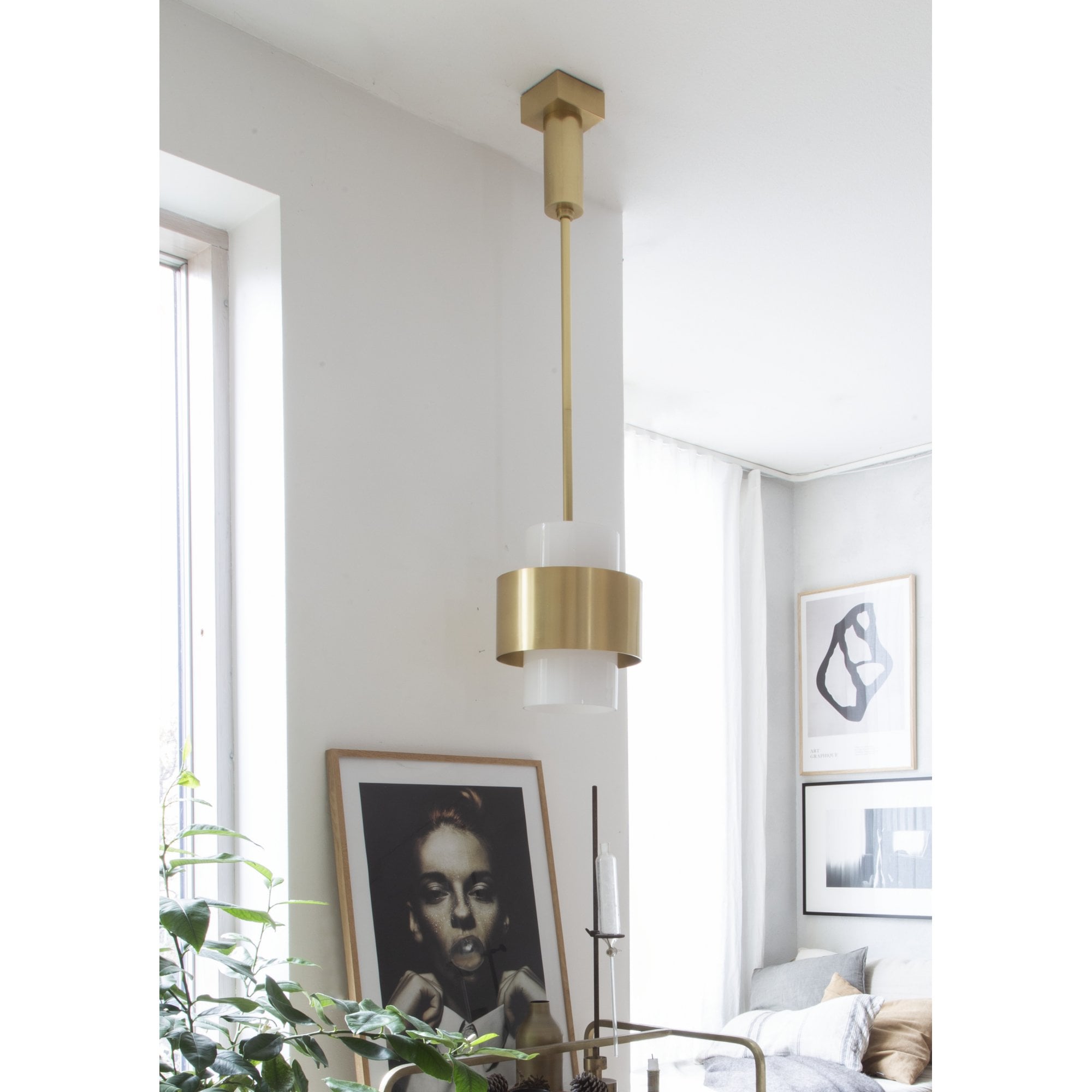 Hudson Valley Corinth 1 Light Small Pendant - Aged Brass