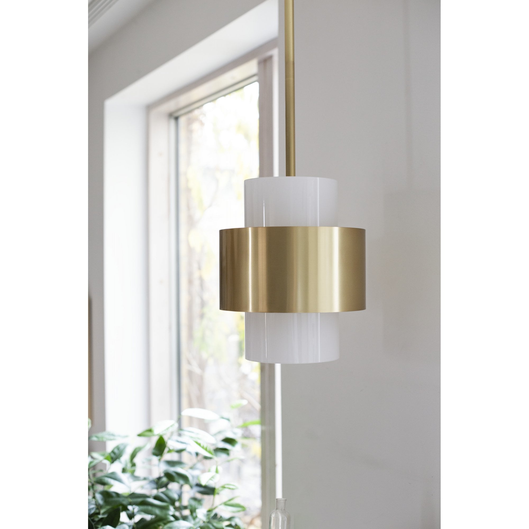 Hudson Valley Corinth 1 Light Small Pendant - Aged Brass