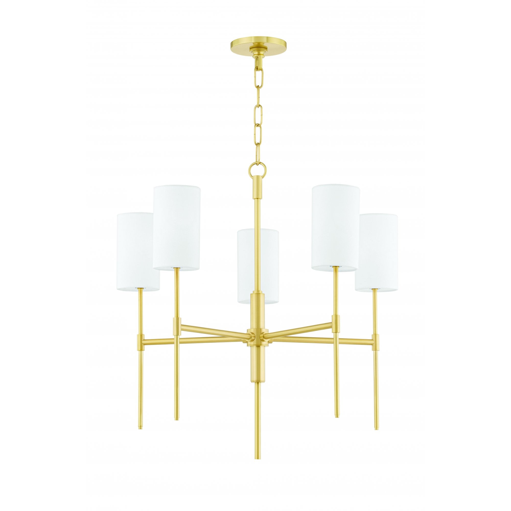 Mitzi Olivia 5 Light Chandelier - Aged Brass