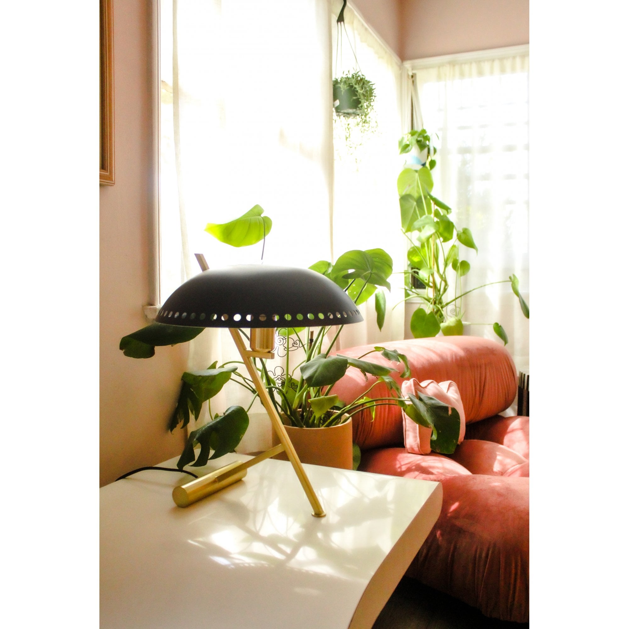 Mitzi Landis 1 Light Table Lamp - Aged Brass & Black