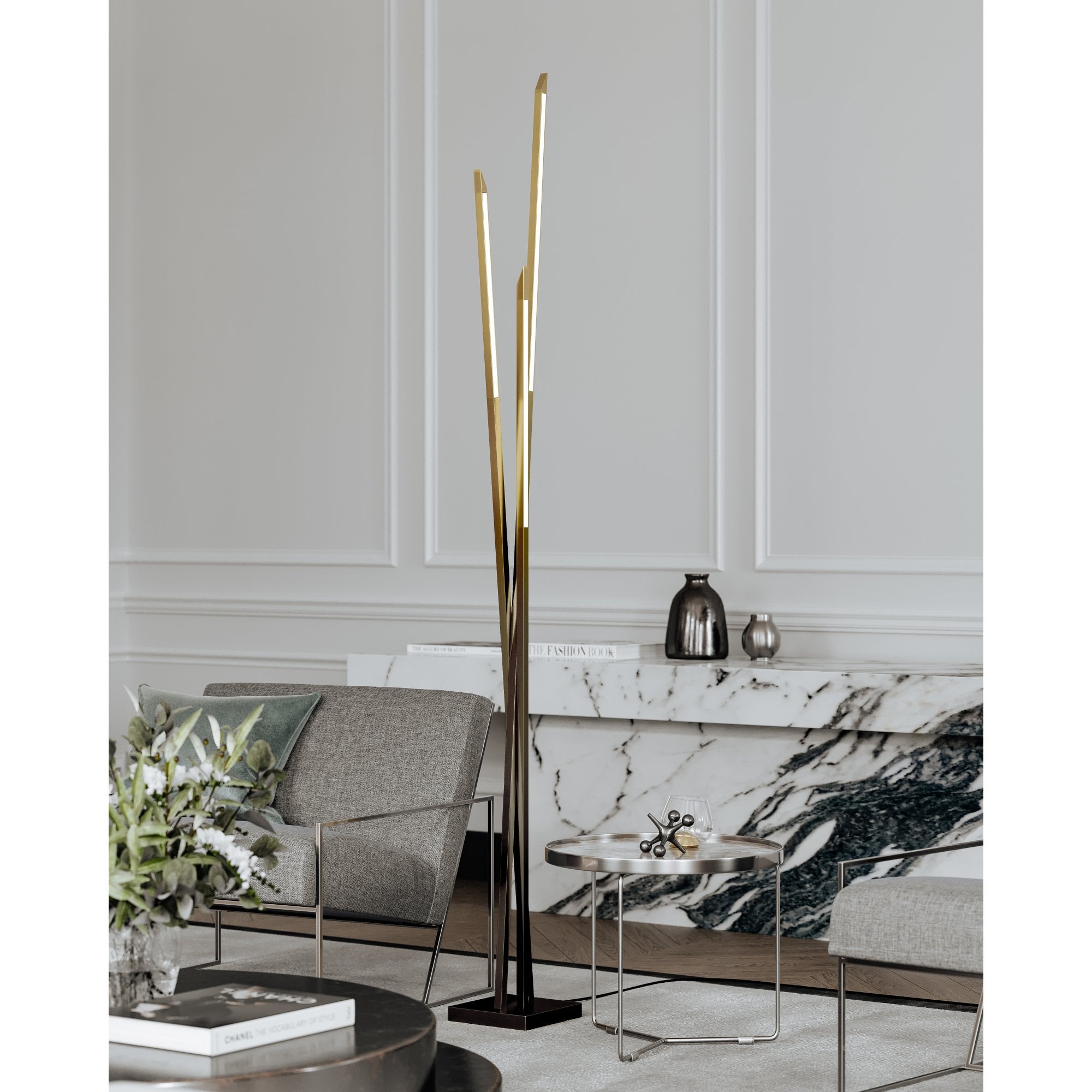Hudson Valley Gansevoort LED Floor Lamp - Gradient Brass