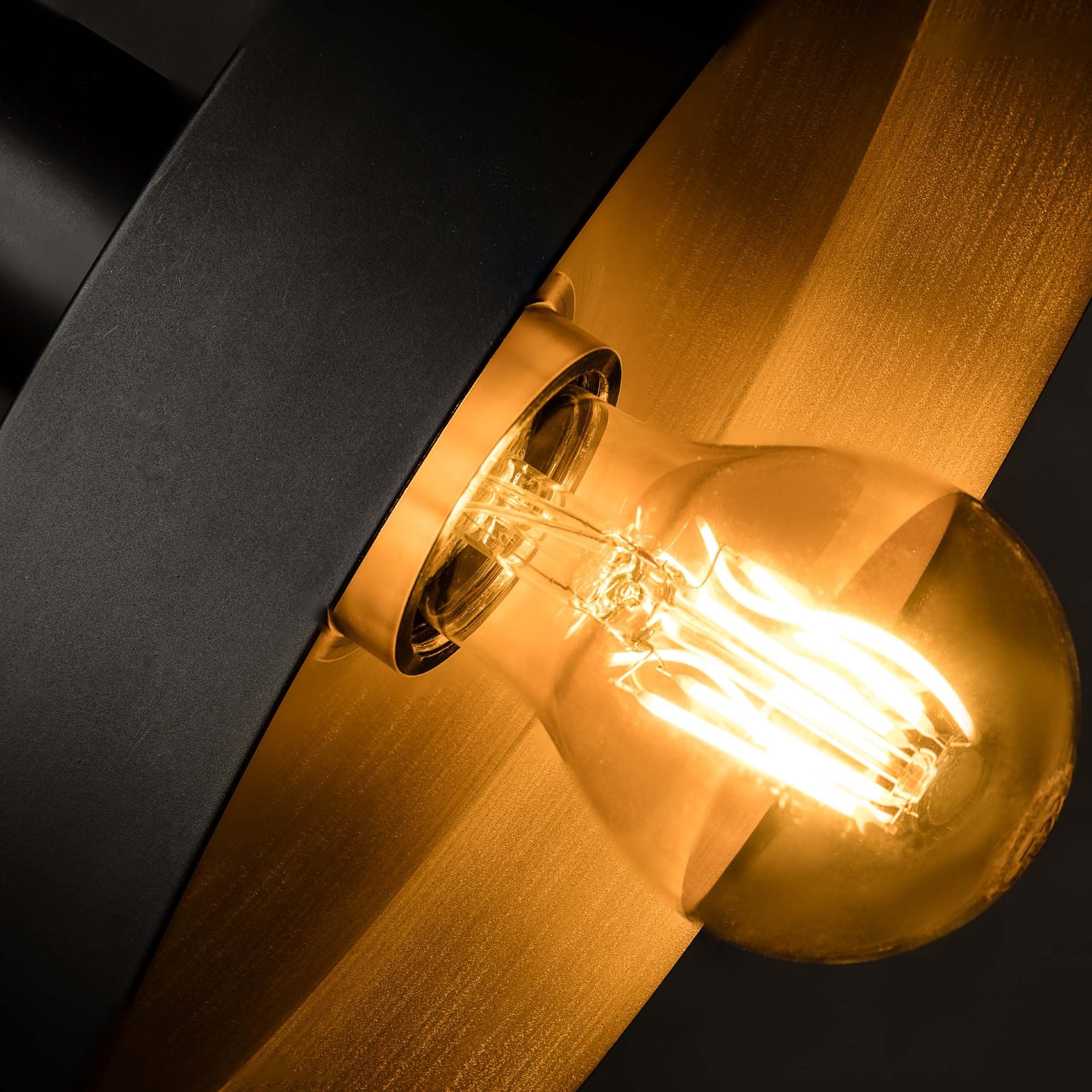 Faro Whizz Pendant - Black & Satin Gold