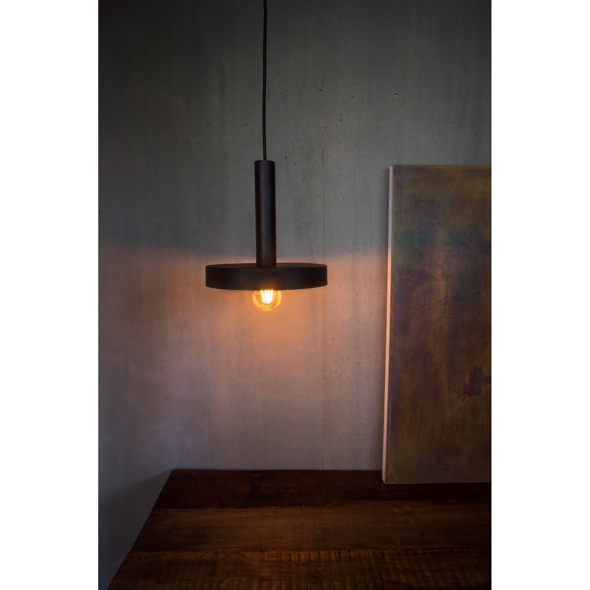 Faro Whizz Pendant - Black & Satin Gold