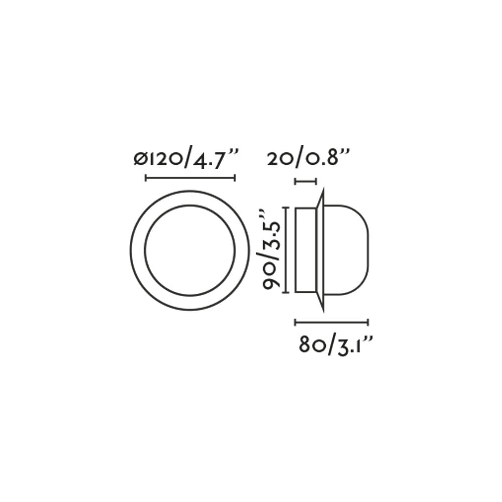 Faro May Wall/Ceiling Lamp - White