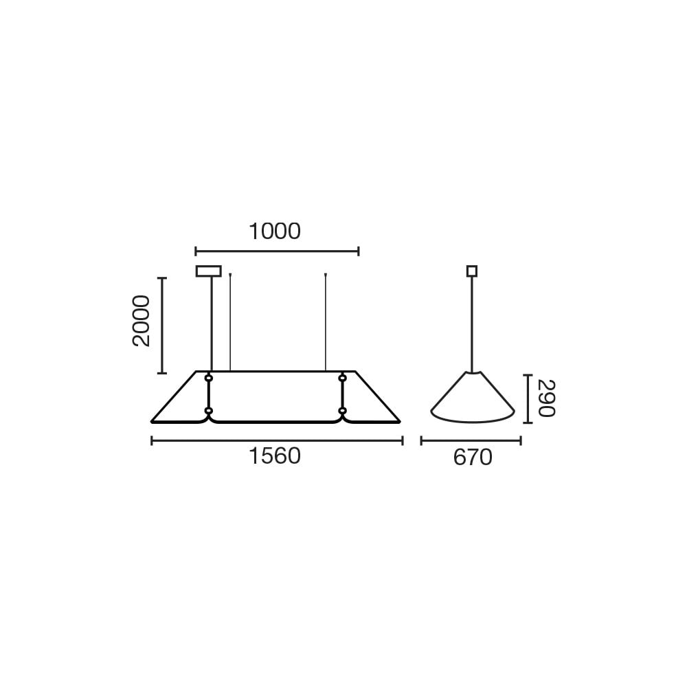 Faro Fonovia 1560 Pendant - Grey