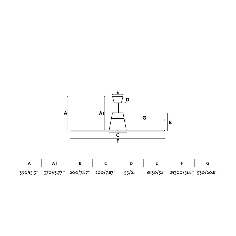 Faro Tyhoon Medium Fan - DC Motor - Brown