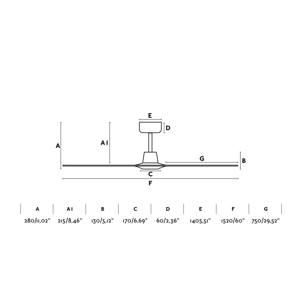 Faro Morea Large Fan - Brown with DC motor
