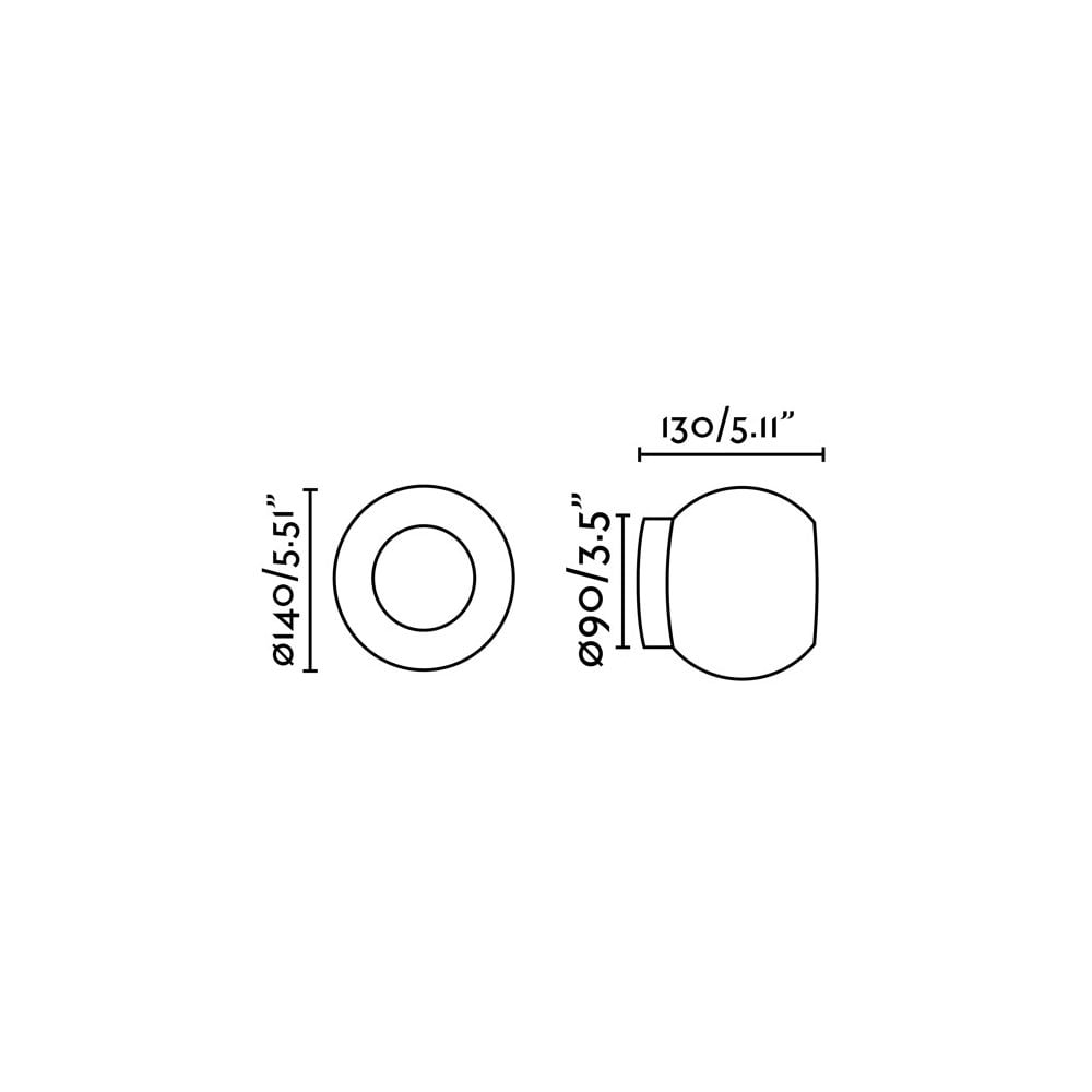 Faro Moy Wall/Ceiling Lamp - Chrome