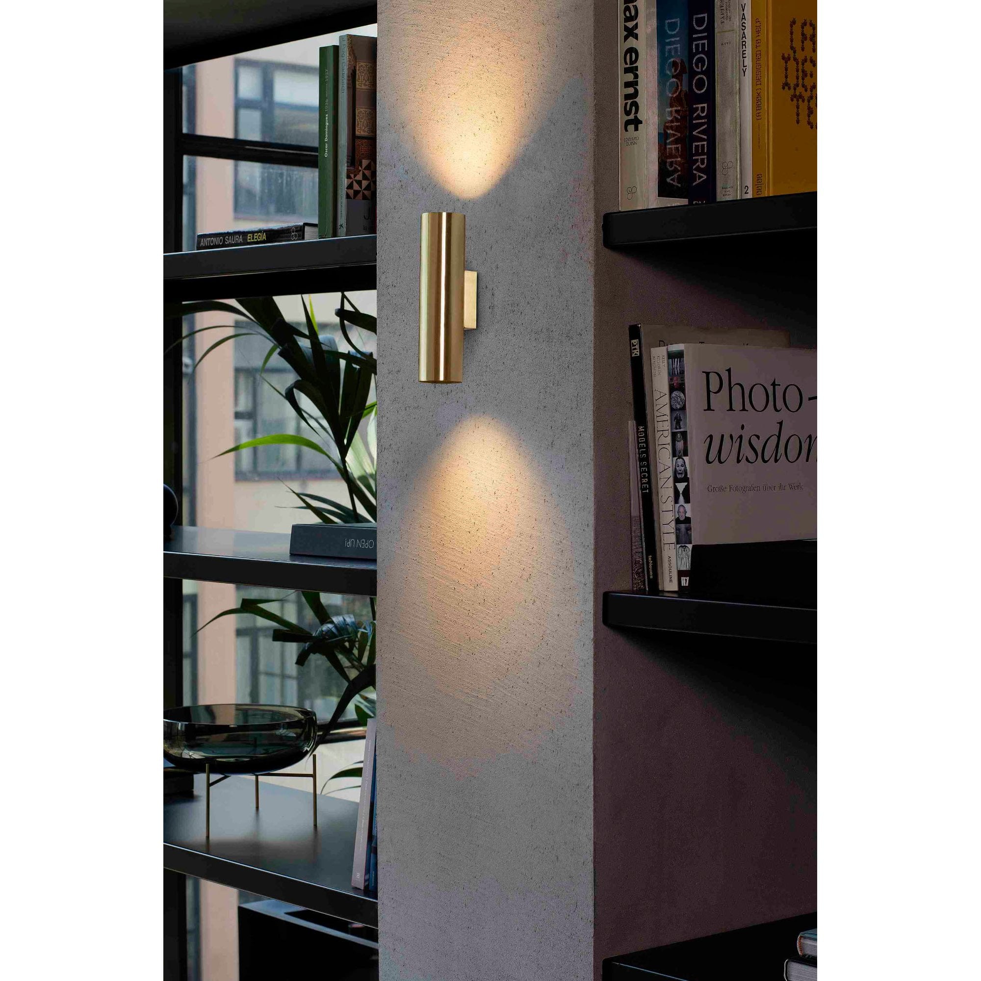 Faro Stan 2 Light Wall Lamp - Satin Gold