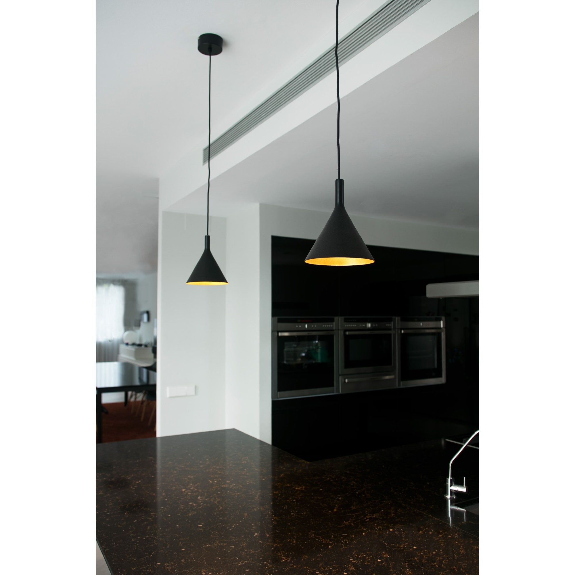Faro Pam 165 Pendant - Black & Gold