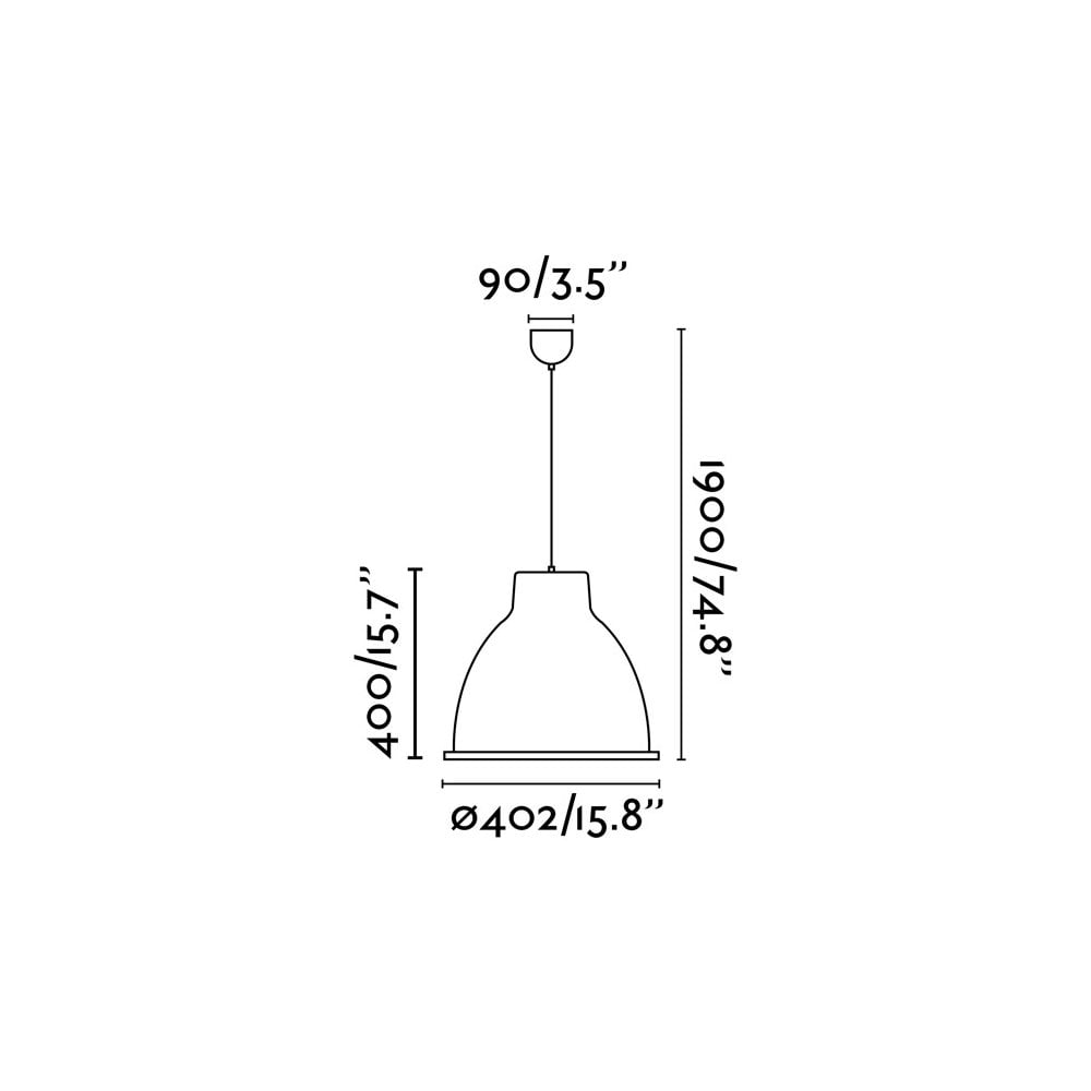 Faro Charlotte Pendant - Dark Grey