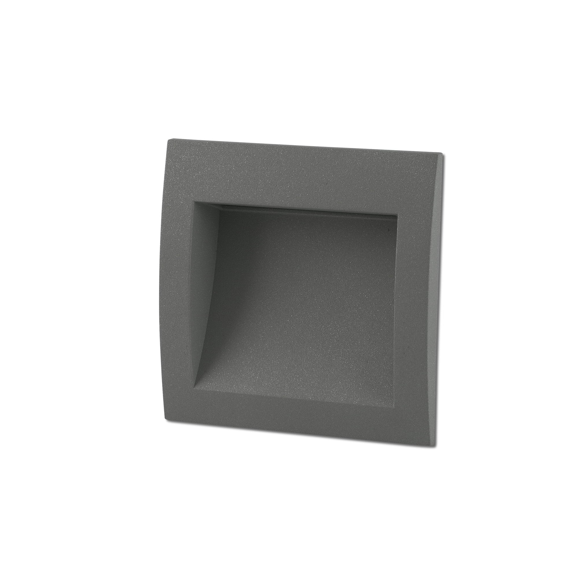 Faro Sedna 90 Square Recessed Lamp - Dark Grey