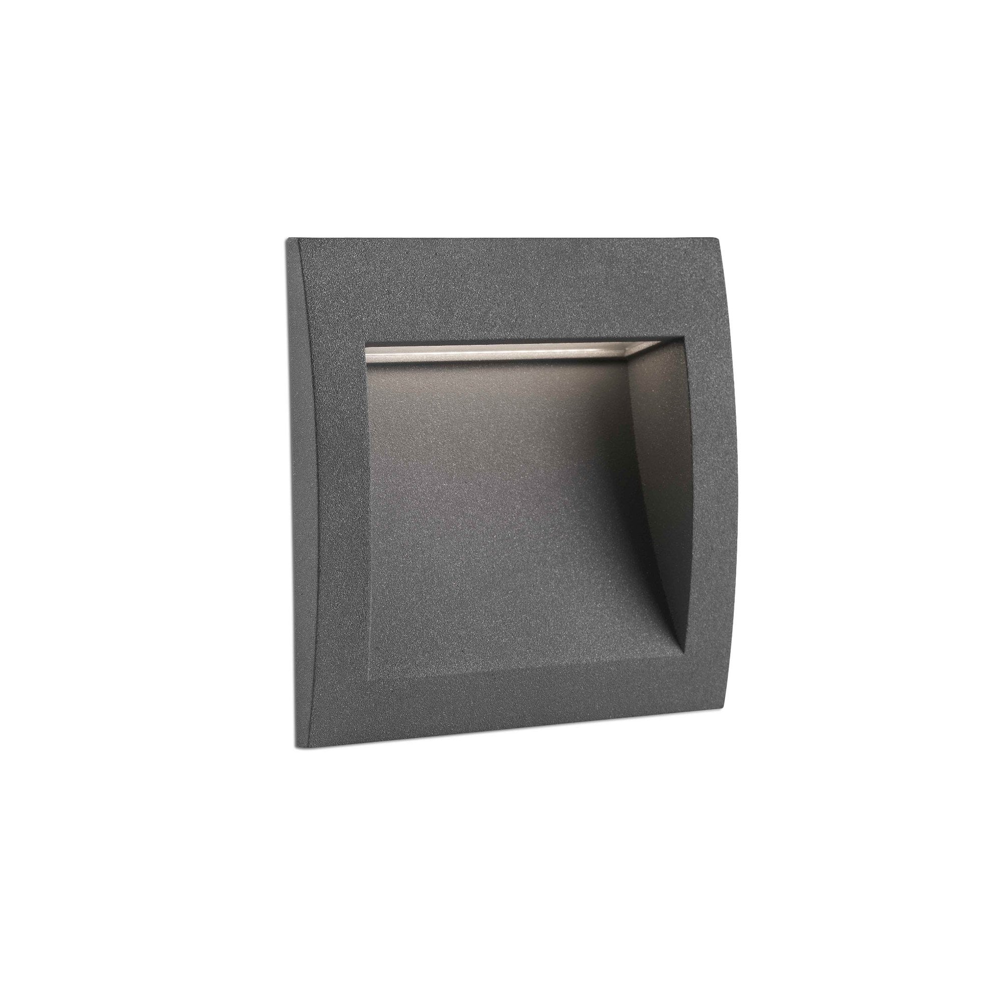Faro Sedna 140 Square Recessed Lamp - Dark Grey